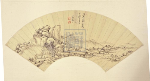 172.1.王原祁《山水扇面》.jpg