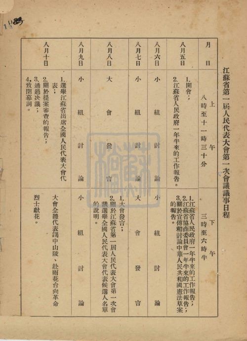 2、江蘇省第一屆人民代表大會第一次會議議事日程_副本.jpg